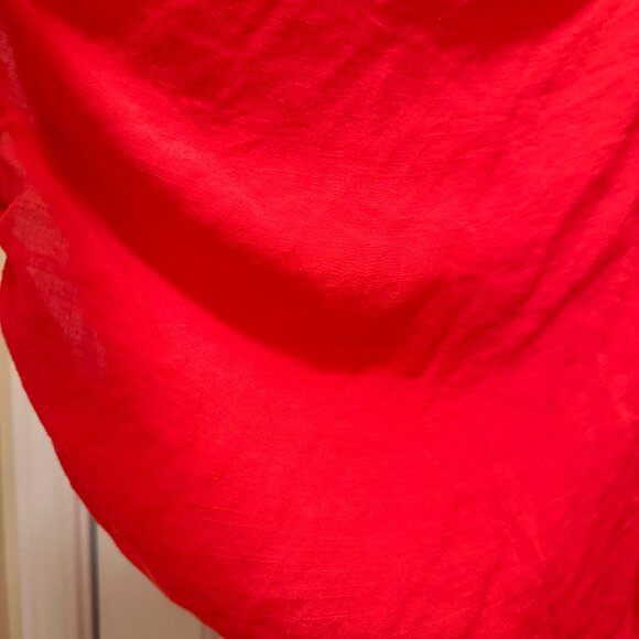 Bold Coral Hooded Tie-Front Top & Pants Set – Size L - Picture 5 of 10